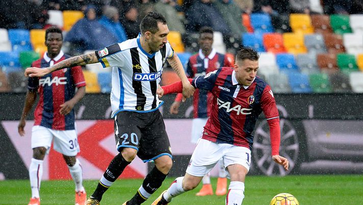 during the Serie A match between Udinese Calcio and Bologna FC  at Stadio Friuli on February 14, 2016 in Udine, Italy.  during the Serie A match between Udinese Calcio and Bologna FC  at Stadio Friuli on February 14, 2016 in Udine, Italy.