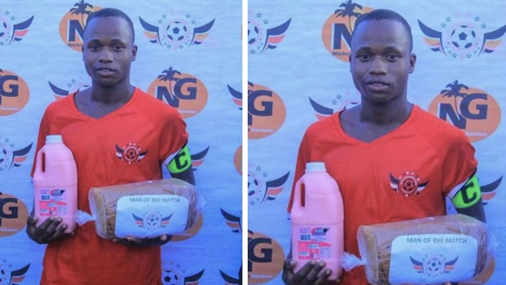 Uganda, Man of the Match in Premier: giocatore premiato con una bottiglia di yogurt e una pagnotta Uganda, Man of the Match in Premier: giocatore premiato con una bottiglia di yogurt e una pagnotta - immagine 1