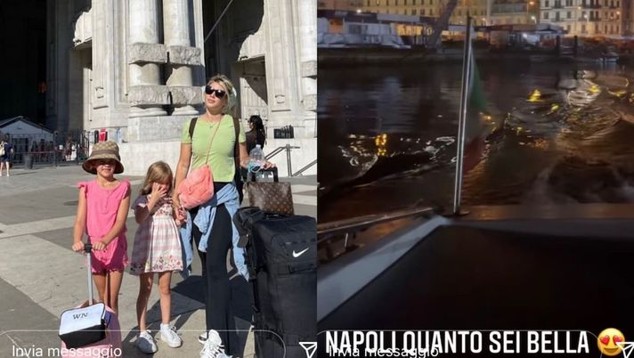 Wanda in vacanza a Napoli con la famiglia: dichiarazione d&#8217;amore di lady Icardi, i tifosi&#8230; 
