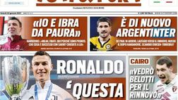 Prima Pagina, Tuttosport: “CR7, questa è la tua Juventus! Dea, c’è la Lazio ai quarti”