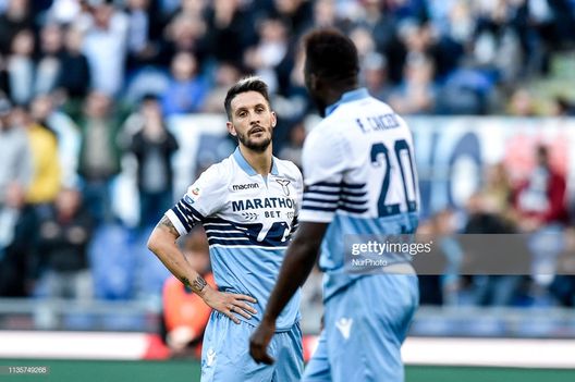 Luis Alberto of SS Lazio and Felipe Caicedo of SS Lazio look dejected during the Serie A match between SS Lazio and Sassuolo at Stadio Olimpico, Rome, Italy on 7 April 2019. (Photo by Giuseppe Maffia/NurPhoto via Getty Images) Luis Alberto of SS Lazio and Felipe Caicedo of SS Lazio look dejected during the Serie A match between SS Lazio and Sassuolo at Stadio Olimpico, Rome, Italy on 7 April 2019. (Photo by Giuseppe Maffia/NurPhoto via Getty Images)
