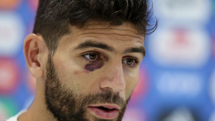 BRONNITSY, RUSSIA - JUNE 27: Federico Fazio of Argentina speaks during a press conference at Stadium of Syroyezhkin sports school on June 27, 2018 in Bronnitsy, Russia. (Photo by Gabriel Rossi/Getty Images) Salernitana