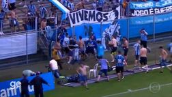 Brasile, i plexiglass anti-Covid dividono i tifosi: ma per picchiarsi li aggirano…