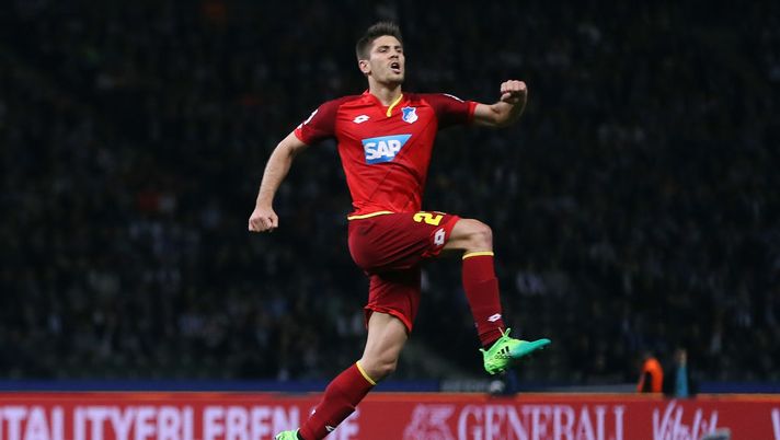 during the Bundesliga match between Hertha BSC and TSG 1899 Hoffenheim at Olympiastadion on March 31, 2017 in Berlin, Germany. 