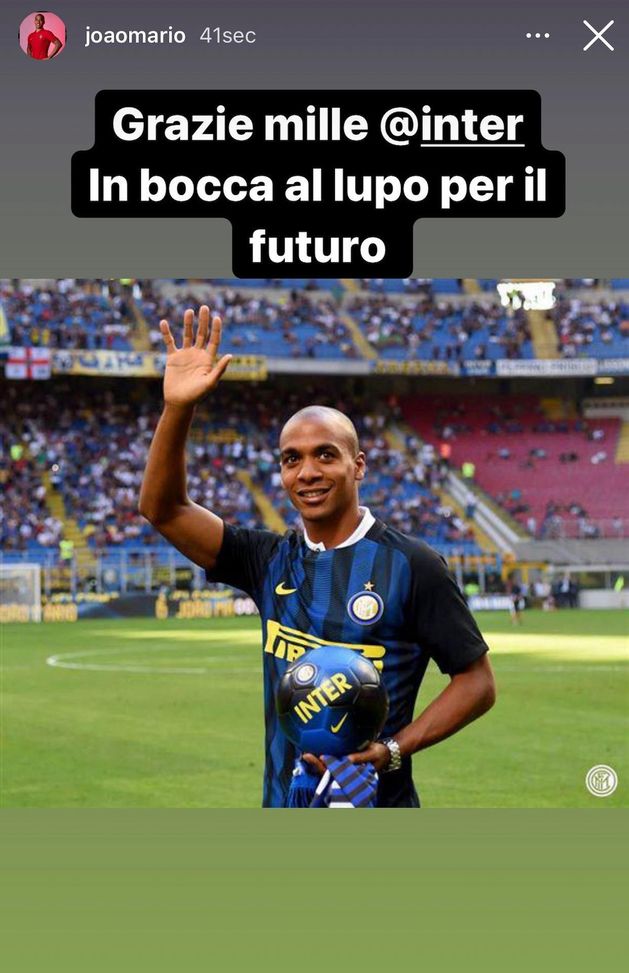 Joao Mario saluta: “Grazie mille Inter, in bocca al lupo per il futuro”- immagine 2