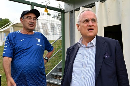 Claudio Lotito e Maurizio Sarri Claudio Lotito e Maurizio Sarri