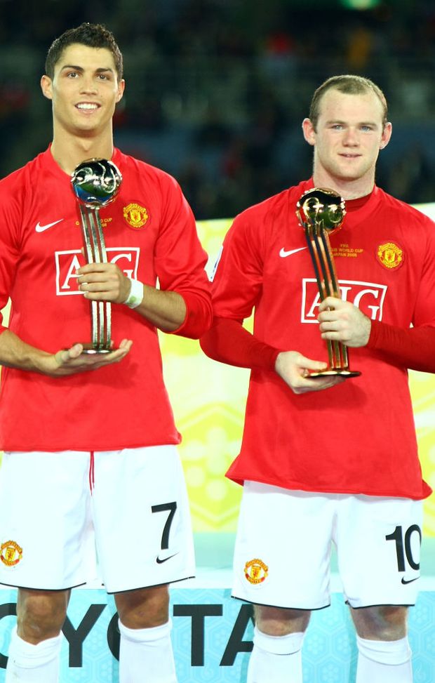 Wayne Rooney a Cristiano Ronaldo a Yokohama nel dicembre 2008 Wayne Rooney a Cristiano Ronaldo a Yokohama nel dicembre 2008