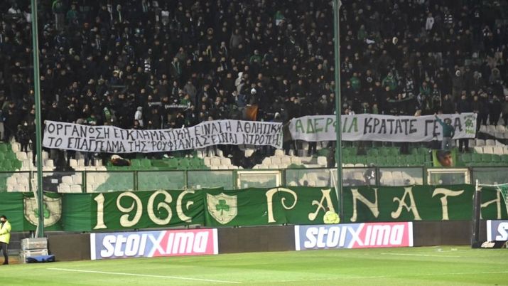 Calcio criminale: la protesta dei tifosi Panathinaikos al derby di Atene Calcio criminale: la protesta dei tifosi Panathinaikos al derby di Atene - immagine 1