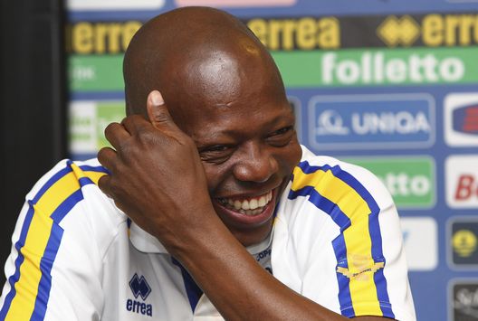 COLLECCHIO, ITALY - MAY 10: Faustino Asprilla attends the Parma FC press conference for the unveiling of the commemorative shirt for the 20th anniversary of the victory of the UEFA Cup Winners' Cup on May 10, 2013 in Collecchio, Italy. (Photo by Marco Luzzani/Getty Images) COLLECCHIO, ITALY - MAY 10: Faustino Asprilla attends the Parma FC press conference for the unveiling of the commemorative shirt for the 20th anniversary of the victory of the UEFA Cup Winners' Cup on May 10, 2013 in Collecchio, Italy. (Photo by Marco Luzzani/Getty Images)