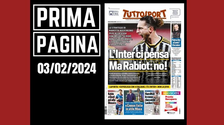 Prima pagina Tuttosport: Pioli on fire. 'Conte? Che noia'