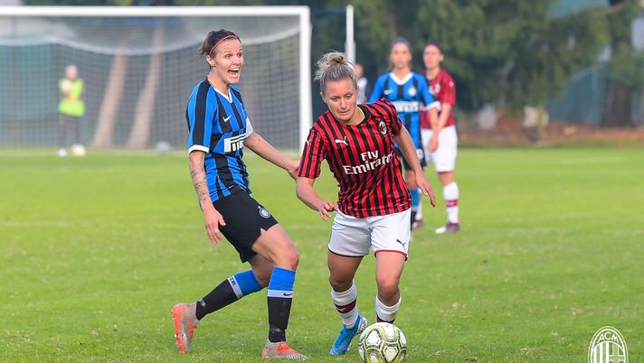 13 ottobre 2019, Inter-Milan 1-3: Dominika Conc durante il derby femminile (credits: acmilan.com)