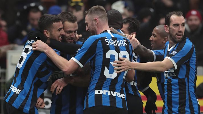 L'esultanza di Stefan de Vrij per il gol del 3-2 nel derby Inter-Milan (credits: GETTY Images) 