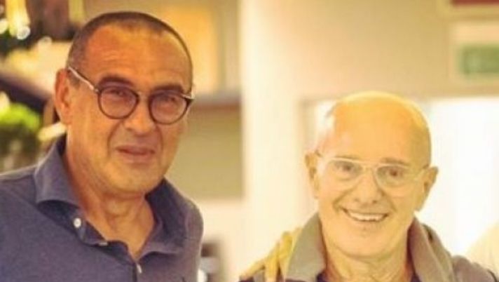 Maurizio Sarri e Arrigo Sacchi (foto dal web) 