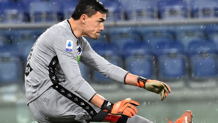 GENOA, ITALY JANUARY 30: Emil Audero goalkeeper of UC Sampdoria during the Serie A match between UC Sampdoria and Juventus- Serie A at Stadio Luigi Ferraris on January 30, 2021 in Genoa, Italy. (Photo by Paolo Rattini/Getty Images) GENOA, ITALY JANUARY 30: Emil Audero goalkeeper of UC Sampdoria during the Serie A match between UC Sampdoria and Juventus- Serie A at Stadio Luigi Ferraris on January 30, 2021 in Genoa, Italy. (Photo by Paolo Rattini/Getty Images)