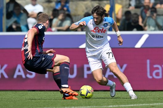 Kvaratskhelia (Getty Images) Spalletti ha tirato a sé l’intera squadra: poche altre volte è successo nella storia del Napoli- immagine 2