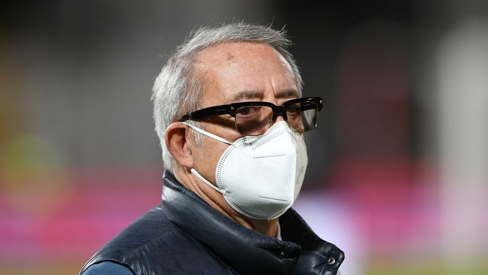 BENEVENTO, ITALY - NOVEMBER 07: Oreste Vigorito Benevento Calcio president before the Serie A match between Benevento Calcio and Spezia Calcio at Stadio Ciro Vigorito on November 07, 2020 in Benevento, Italy. (Photo by Francesco Pecoraro/Getty Images) 