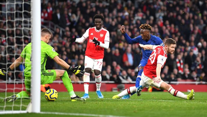 LONDON, ENGLAND - DECEMBER 29: Tammy Abraham of Chelsea scores his sides second goal during the Premier League match between Arsenal FC and Chelsea FC at Emirates Stadium on December 29, 2019 in London, United Kingdom. (Photo by Shaun Botterill/Getty Images) LONDON, ENGLAND - DECEMBER 29: Tammy Abraham of Chelsea scores his sides second goal during the Premier League match between Arsenal FC and Chelsea FC at Emirates Stadium on December 29, 2019 in London, United Kingdom. (Photo by Shaun Botterill/Getty Images)