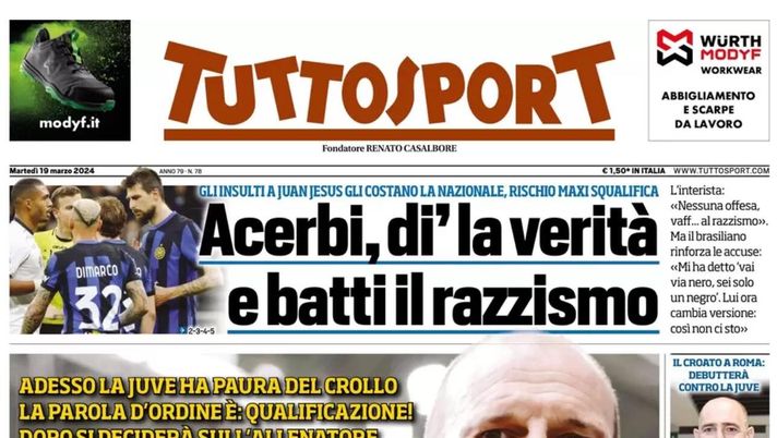 PRIMA PAGINA tuttosport