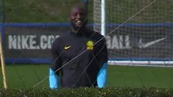 VIDEO Inter, rifinitura ad Appiano pre-Barcellona: Lukuku si allena a parte
