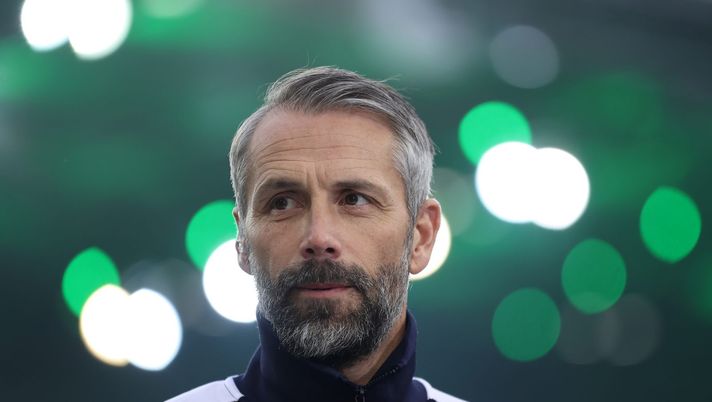 MOENCHENGLADBACH, GERMANY - MARCH 07: Marco Rose, head coach of Borussia Moenchengladbach looks on prior to  the Bundesliga match between Borussia Moenchengladbach and Borussia Dortmund at Borussia-Park on March 07, 2020 in Moenchengladbach, Germany. (Photo by Lars Baron/Bongarts/Getty Images) 