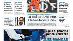 Prima Pagina, Giornale di Sicilia: “Vaccini, si accende la riserva. La ‘solita’ Juve-Inter”