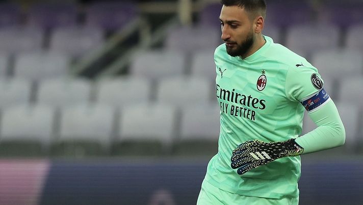 Gianluigi 'Gigio' Donnarumma (portiere AC Milan), qui durante Fiorentina-Milan 2-3 (Serie A 2020-2021) | News (Getty Images) 