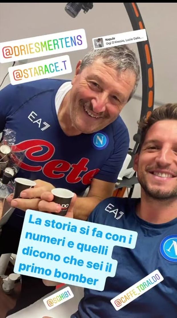 FOTO L’affettuosa dedica di Starace al recordman Mertens- immagine 2