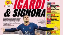 Prima Pagina, La Gazzetta dello Sport: “Icardi & Signora. Lukaku al bivio. Inter…”