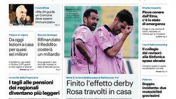 Prima Pagina, Giornale di Sicilia: “Bufera sul sindaco vaccinato. Finito l’effetto derby, rosa travolti in casa”