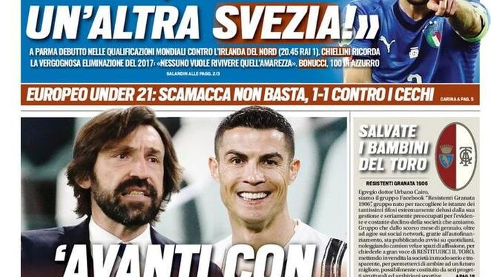 Tuttosport, la prima pagina di oggi, giovedì 25 marzo 2021 Tuttosport, la prima pagina di oggi, giovedì 25 marzo 2021