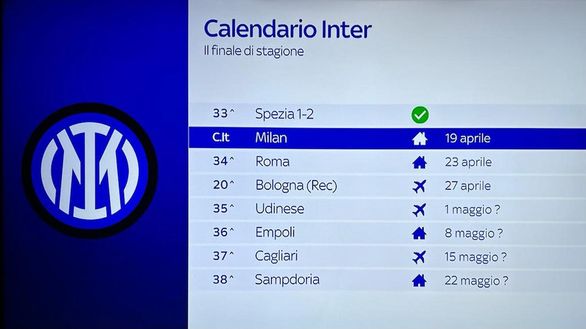 Foto: Sky Inter, finale verso lo scudetto tutto d’un fiato: il calendario dei nerazzurri da qui alla fine- immagine 3