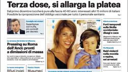 Prima Pagina, Giornale di Sicilia: “Terza dose, si allarga la platea”
