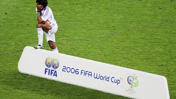 BERLIN - JULY 09: A dejected Vikash Dhorasoo of France looks on during the FIFA World Cup Germany 2006 Final match between Italy and France at the Olympic Stadium on July 9, 2006 in Berlin, Germany.
(Photo by Mike Hewitt/Getty Images) BERLIN - JULY 09: A dejected Vikash Dhorasoo of France looks on during the FIFA World Cup Germany 2006 Final match between Italy and France at the Olympic Stadium on July 9, 2006 in Berlin, Germany.
(Photo by Mike Hewitt/Getty Images)