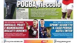 Prima Pagina, Tuttosport: “Allegri cambia, Pogba rieccolo. Il caso Perisic…”