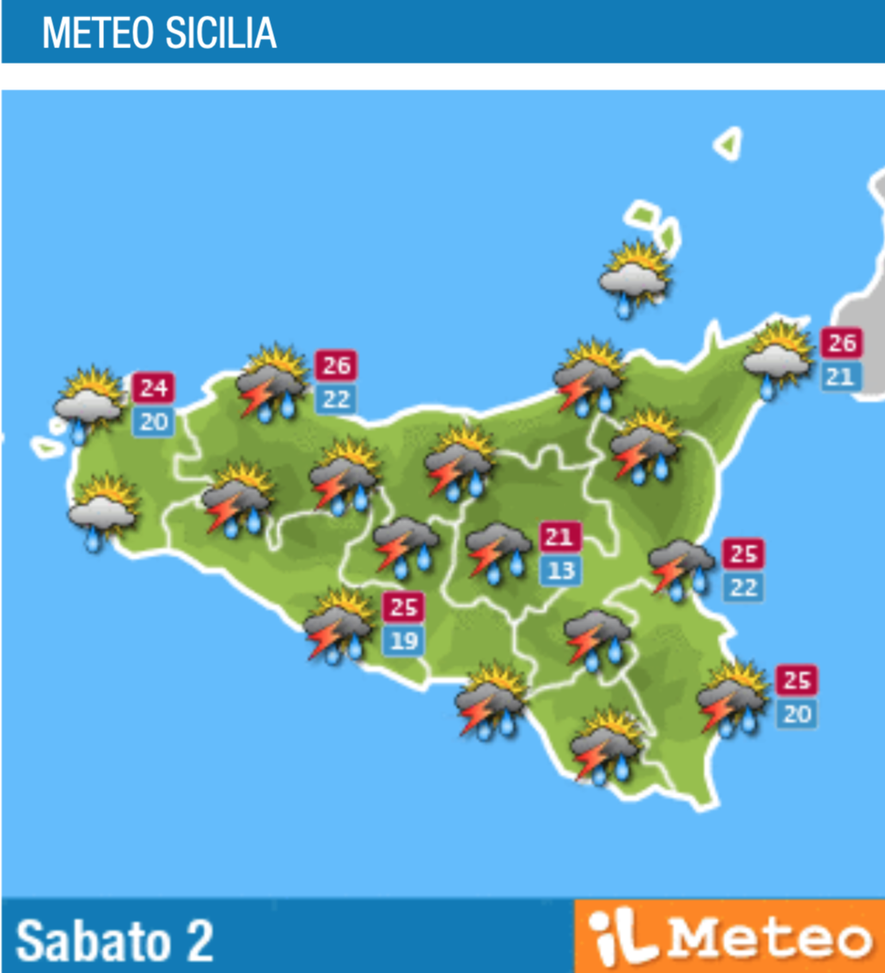 Meteo, Palermo: temporali e schiarite, le previsioni di sabato 2 ottobre  meteo
