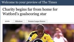 Watford, The Times dedica una pagina a Ighalo
