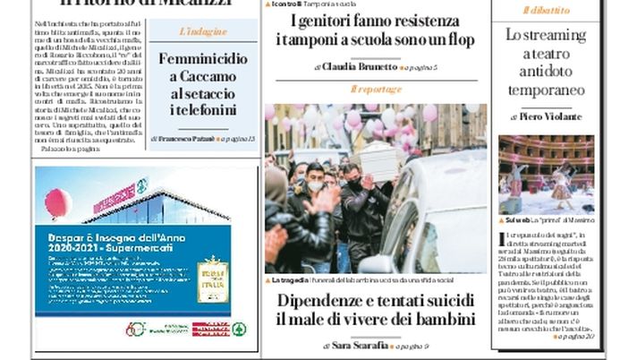 Prima Pagina, La Repubblica-Palermo: “Via dalla zona rossa? Quattro sfide da vincere”  Prima Pagina, La Repubblica-Palermo: “Via dalla zona rossa? Quattro sfide da vincere”