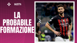 Milan, la probabile formazione per la Juventus: Giroud guida l’attacco