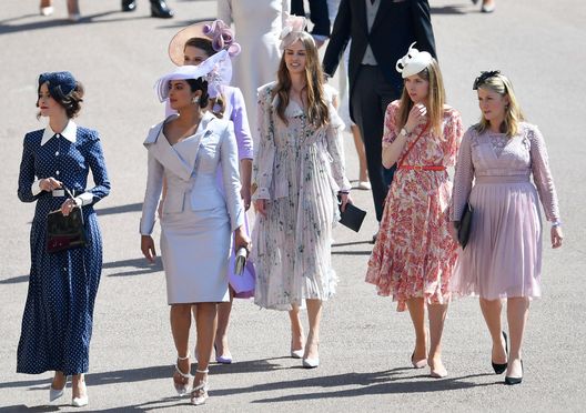 WINDSOR, UNITED KINGDOM - MAY 19: Bollywood actress Priyanka Chopra (2ndL) arrives at St George's Chapel at Windsor Castle before the wedding of Prince Harry to Meghan Markle on May 19, 2018 in Windsor, England. (Photo by Toby Melville- WPA Pool/Getty Images) WINDSOR, UNITED KINGDOM - MAY 19: Bollywood actress Priyanka Chopra (2ndL) arrives at St George's Chapel at Windsor Castle before the wedding of Prince Harry to Meghan Markle on May 19, 2018 in Windsor, England. (Photo by Toby Melville- WPA Pool/Getty Images)