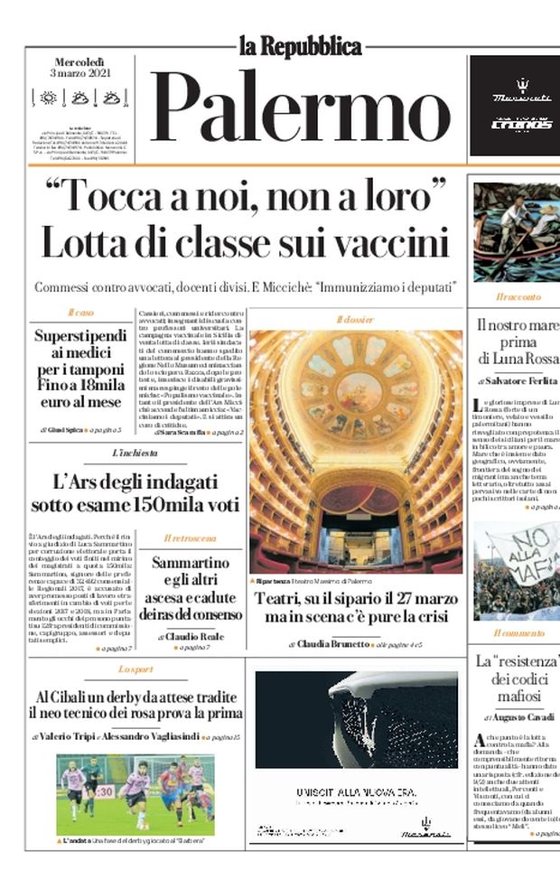 Prima Pagina, La Repubblica-Palermo: “Al Cibali un derby da attese tradite” Prima Pagina, La Repubblica-Palermo: “Al Cibali un derby da attese tradite”