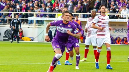 GERMOGLI PH: 24 OTTOBRE 2021 FIRENZE STADIO ARTEMIO FRANCHI SERIE A FIORENTINA VS CAGLIARI NELLA FOTO ESULTANZA GOL RIGORE BIRAGHI GERMOGLI PH: 24 OTTOBRE 2021 FIRENZE STADIO ARTEMIO FRANCHI SERIE A FIORENTINA VS CAGLIARI NELLA FOTO ESULTANZA GOL RIGORE BIRAGHI