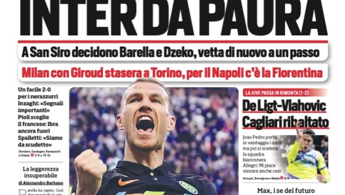 Prima Pagina, Corriere dello Sport: “Inter da paura. Catania, è finita davvero” - immagine 1