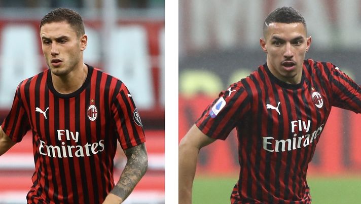 Davide Calabria (difensore AC Milan) e Ismael Bennacer (centrocampista rossonero), possono tornare con il Manchester United (credits: Getty Images) | Milan News 