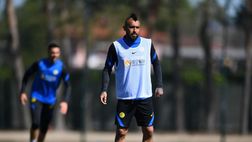 Inter-Cagliari, Vidal out dopo la rifinitura: la precisazione di Conte