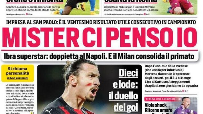 Corriere dello Sport, la prima pagina di oggi, lunedì 23 novembre 2020 