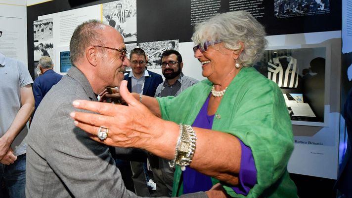 TURIN, ITALY - SEPTEMBER 03: Franco Causio and Mariella Scirea Gaetano Scirea Exhibition Opening at J Museum on September 03, 2019 in Turin, Italy. (Photo by Daniele Badolato - Juventus FC/Juventus FC via Getty Images) 