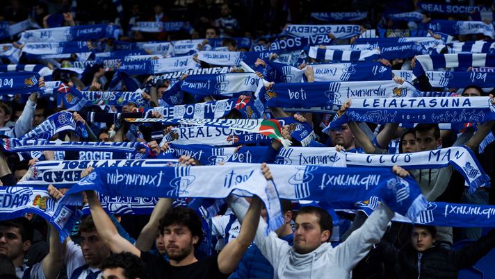 SAN SEBASTIAN, SPAIN - FEBRUARY 13: General View prior to the Copa del Rey Semi-Final 1st Leg match between Real Sociedad and Mirandes at Estadio Anoeta on February 13, 2020 in San Sebastian, Spain. (Photo by Juan Manuel Serrano Arce/Getty Images) SAN SEBASTIAN, SPAIN - FEBRUARY 13: General View prior to the Copa del Rey Semi-Final 1st Leg match between Real Sociedad and Mirandes at Estadio Anoeta on February 13, 2020 in San Sebastian, Spain. (Photo by Juan Manuel Serrano Arce/Getty Images)