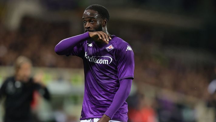 FLORENCE, ITALY - NOVEMBER 09: Jonathan Ikoné Nanitamo of ACF Fiorentina reacts during the Serie A match between ACF Fiorentina and Salernitana at Stadio Artemio Franchi on November 9, 2022 in Florence, Italy. (Photo by Gabriele Maltinti/Getty Images) Ecco il nuovo Ikonè, l’arma in più di Italiano, per volare sulla fascia - immagine 1