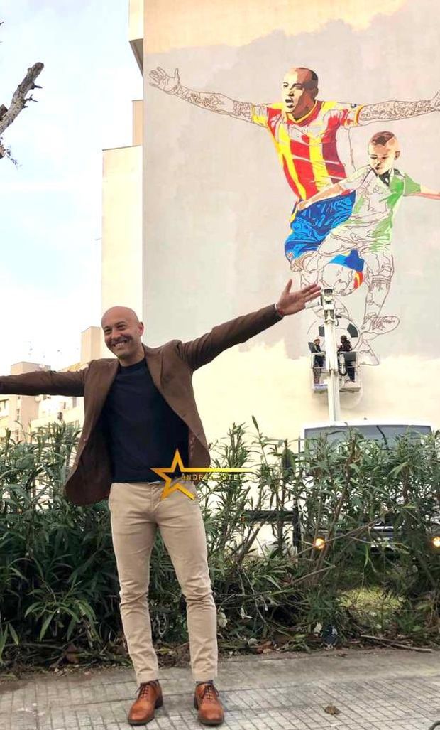 Lecce, finito il murales per Ernesto Chevanton- immagine 2