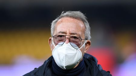 BENEVENTO, ITALY - FEBRUARY 21: Oreste Vigorito, President of Benevento Calcio during the Serie A match between Benevento Calcio and AS Roma at Stadio Ciro Vigorito on February 21, 2021 in Benevento, Italy. (Photo by Francesco Pecoraro/Getty Images) BENEVENTO, ITALY - FEBRUARY 21: Oreste Vigorito, President of Benevento Calcio during the Serie A match between Benevento Calcio and AS Roma at Stadio Ciro Vigorito on February 21, 2021 in Benevento, Italy. (Photo by Francesco Pecoraro/Getty Images)